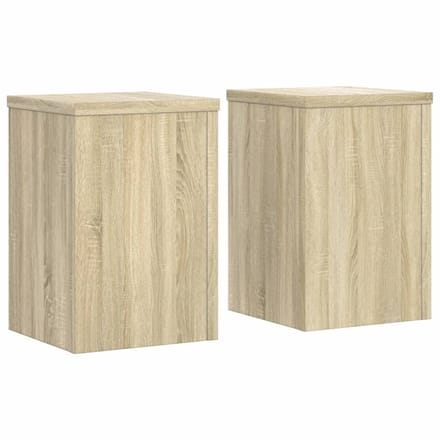 vidaXL - Plantenstandaards - 2 - st - 20x20x30 - cm - bewerkt - hout - sonoma - eiken