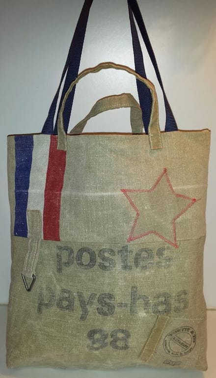 Toetie & Zo Handgemaakte Tas Shopper PTT Post, schoudertas, strandtas