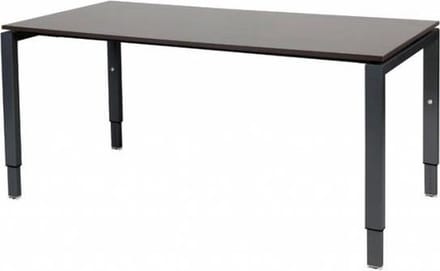 Verstelbaar Bureau - Domino 160x80 logan - zwart frame