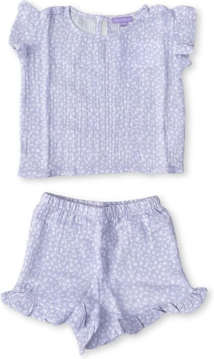 Swim Essentials - jumpsuit - 1-6 Jaar- Lila - Luipaardprint - muslin/terry