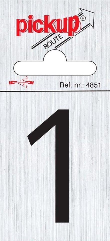 Pickup Route alulook 60x44 mm - cijfer 1 - zelfklevend