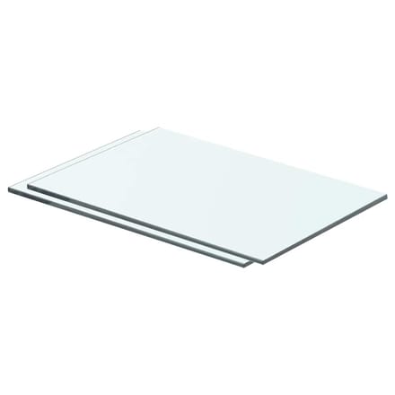 vidaXL - Schappen - 2 - st - 40x20 - cm - glas - transparant