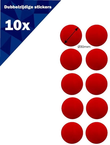 FSW-Products - 10 Stuks - Zelfklevend Dubbelzijdig Tape - Ø30 mm