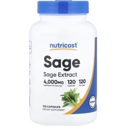 Nutricost, Sauge, 120 Capsules (400mg par capsule)