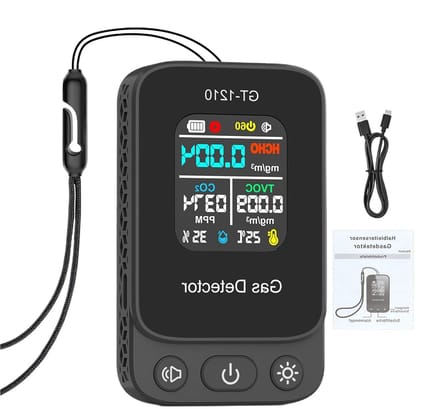 Luchtkwaliteitsmeter - Lucht Sensor - Binnenlucht Monitoren - Temperatuur Vochtigheid - Compact Ontwerp - Wit