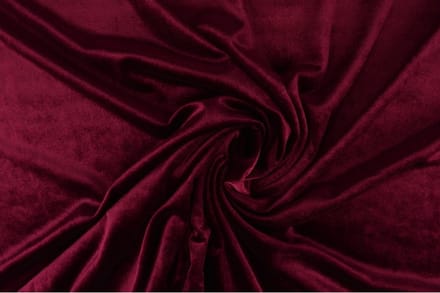 Stretch fluweel - Wijnrood - 1 meter - Per meter - Velvet stof