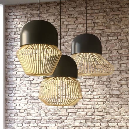 Forestier hanglamp Anemos S, donkergrijs, Ø 35 cm, E27