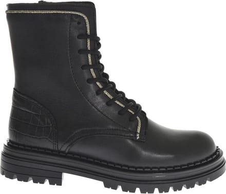Hip H1701 234 10CO Zwart Combi Meisjes Veterboot - Zwart - 33