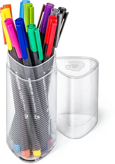 Staedtler triplus 334 334 PR12D Fineliner Blauw, Geel, Geel-groen, Grijs, Groen, Lichtblauw, Magenta, Oranje, Rood, Zwart, Van-Dyke-bruin, Violet 0.3