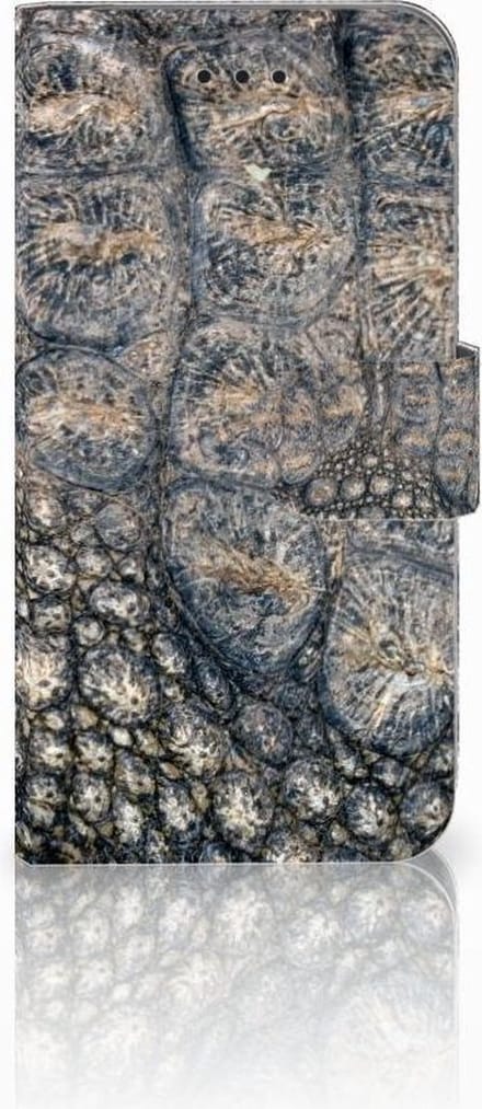 Apple iPhone X | Xs Telefoonhoesje met Pasjes Krokodillenprint