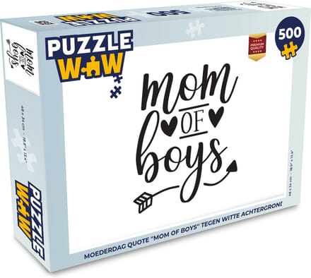Puzzel Jongens - Moederdag - Quotes - Legpuzzel - Puzzel 500 stukjes