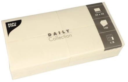 150 Servetten DAILY Collection 1/8 vouw 32 cm x 32 cm bordeaux