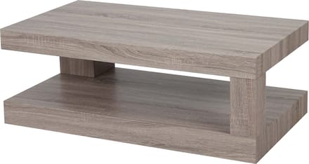 Salontafel MCW-A32, woonkamertafel, 3D structuur, 40x110x60cm MVG-gecertificeerd ~ donkere eik-look