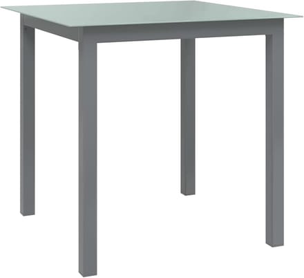 Tuintafel Vierkant - Buitentafel Terrastafel - Buiten Eten - Aluminium Frame - 80x80x74 cm - Antraciet