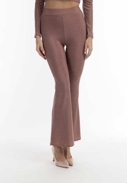 faina jersey broek met glanzend garen