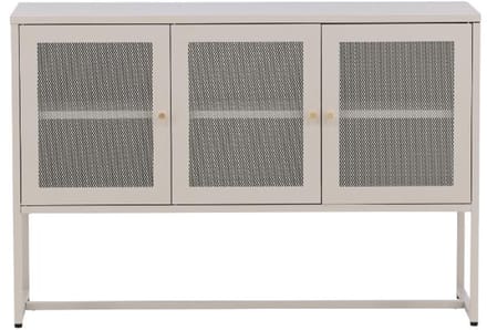 Malla dressoir 3 deuren, 1 plank beige.