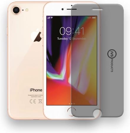 Screenprotector geschikt voor iPhone 7 - Privacy - Tempered Glass - Beschermglas - Glas - Privacy screenprotector