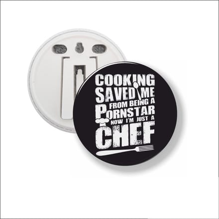 Button Met Clip 58 MM - Cooking Saved Me From Being A Pornstar