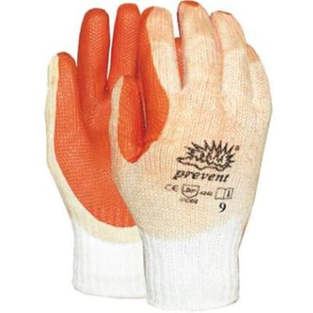 handschoen latex ROOD prevent (1 paar)