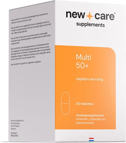 New Care Multivitamine 50+ - dagelijkse aanvulling - 120 tabletten - vegan