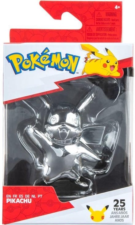 Pokemon 25th Anniversary Select Battle f - 37439 - Silver Pikachu Bekende knuffels