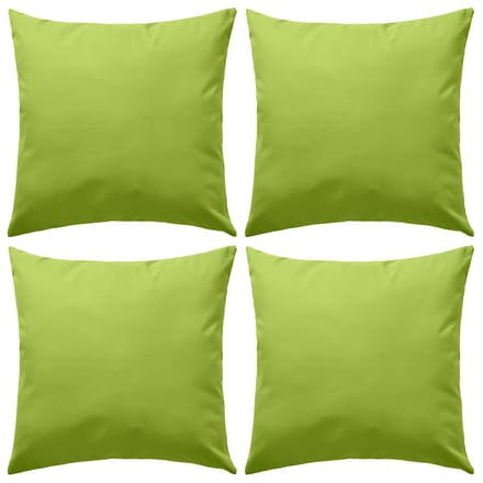 vidaXL - Buitenkussens - 45x45 - cm - appeltjesgroen - 4 - st