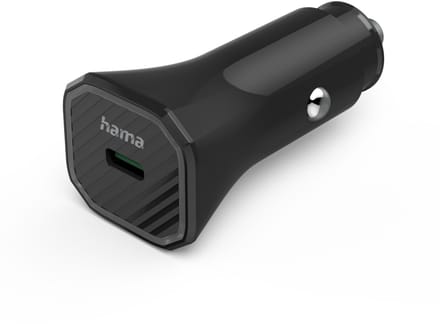 Hama 25W Auto oplader - USB-C PD/QC - Zwart