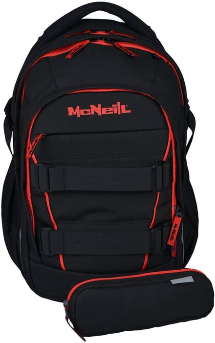 McNeill schoolrugzak LUCA 2:0 School Backpack Black & Red zwart