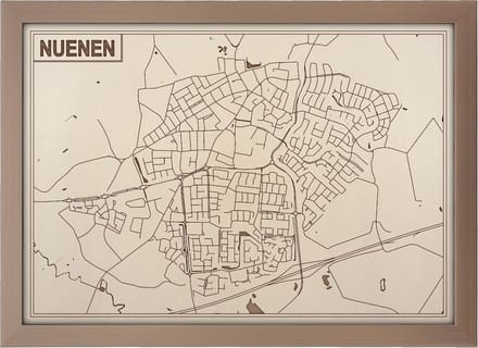 Decoratief Beeld - Houten Van Nuenen - Hout - Bekroned - Bruin - 21 X 30 Cm
