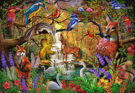Bluebird Puzzle legpuzzel Golden Forest - 1000 stukjes puzzelspel.