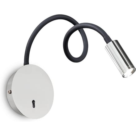 Ideal Lux LED wandlamp Focus 2, chroomkleurig, 55 cm, flexibele arm