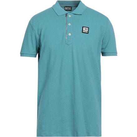 Diesel Mannen T-Harry Zip Nek Poloshirt (Blauw)