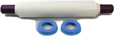 Deegroller - Bakroller - Deeg Uitrollen - Vulbaar met water - 322 cm oppervlak - Bordeauxrood blauw
