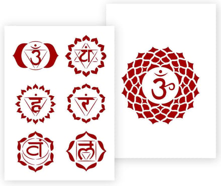 QBIX Chakra Sjabloon A5 Formaat Kunststof - Uitsnede ohm 10cm breed