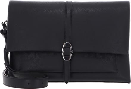 COCCINELLE Leren Schoudertas Dorian Handbag Grained Leather Noir Zwart