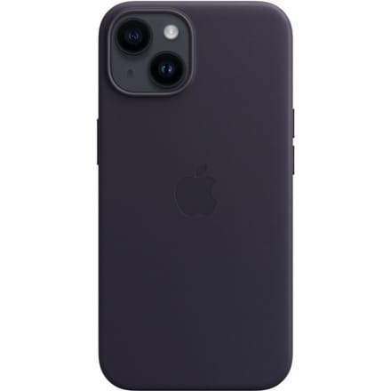Leather Backcover MagSafe voor de Apple iPhone 14 - Ink