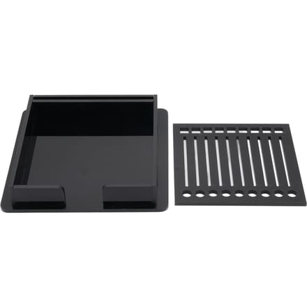 Porte-post-it ABS Organisateur de bloc-notes avec pochoir pour bloc-notes 3x3 pouces Notes pop-up black