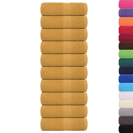 vidaXL - Washandjes - FROGN - 10 - st - 30x30 - cm - 360 - g/m² - goud
