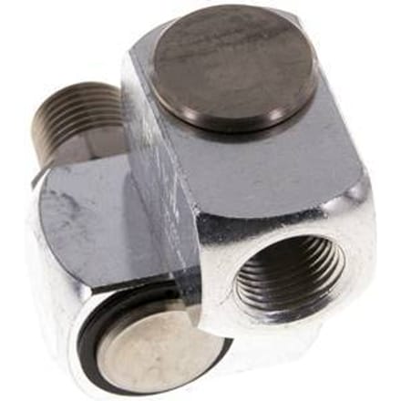 Draaidoorvoer R3/8" Binnendraad X Buitendraad Z-Vormig Vernikkeld Messing 15bar