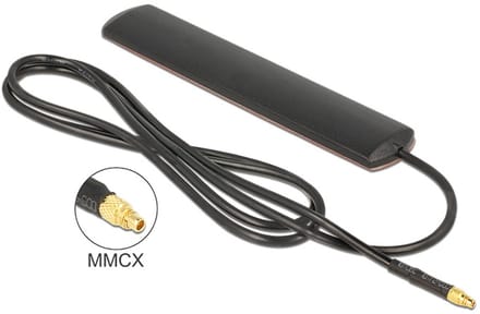 LTE -antenne MMCX -plug 3 DBI Omnidirectionele vaste zwarte lijmmontage