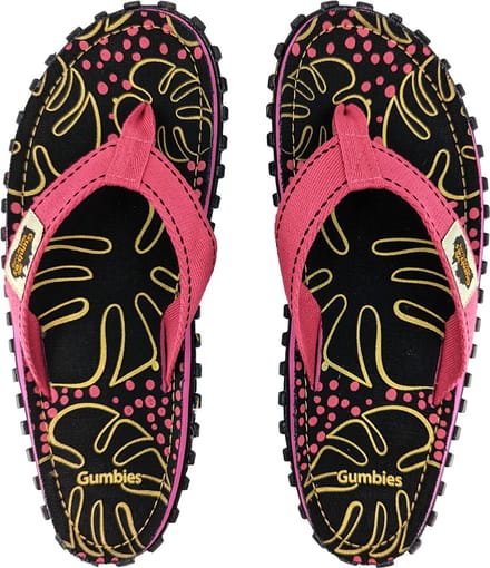 Gumbies Teenslippers | Unisex | Tropical Black | Rood / Zwart | Maat 42