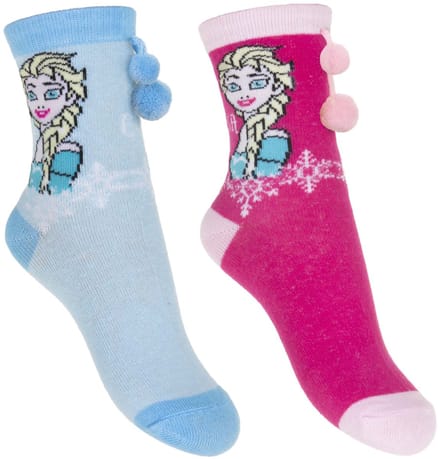 Frozen Sokken set van 2 met Pompon - maat 23/26