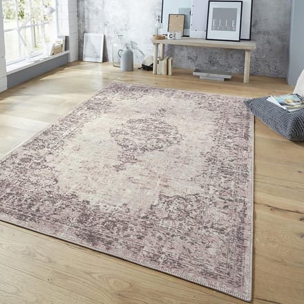 Vintage vloerkleed – Pleasure Roze/Zwart Vertou 120x170cm