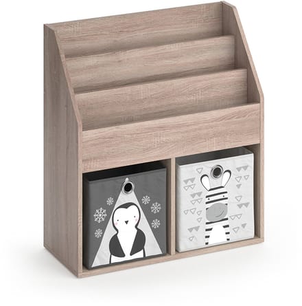 Vicco Luigi Kinderboekenkast – 72 x 79 cm met 2 vouwboxen opt.2 Sonoma