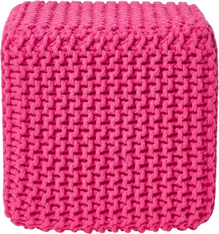 Homescapes Gebreide kubuszit 100% katoen, roze