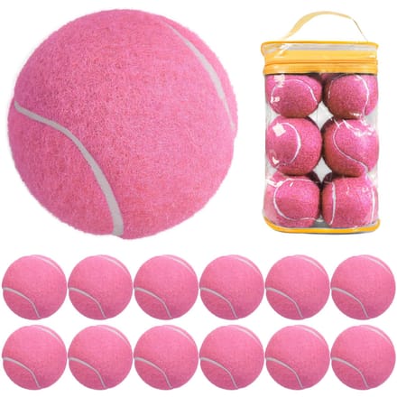12 paquets de balles de tennis d'entraînement et de correspondance de pression 12-Pack rose