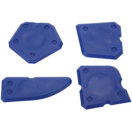 4 STUKS Kit Kitgereedschap Siliconen Glas Cement Schraper voor Afdichtmiddel Voegmiddel Afwerking Afdichting (Blauw)