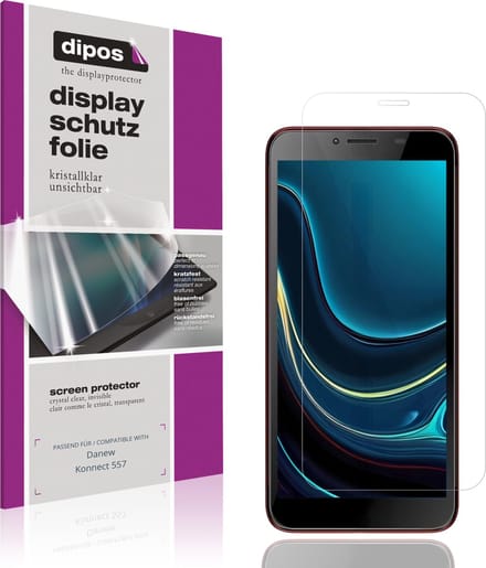 dipos – 4x Beschermfolie geschikt voor Danew Konnect 557 | Krasbestendige & heldere Screenprotector Ultra-Thin
