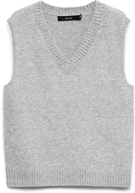 Vero Moda Boom Sl Gebreid Vest Grijs M Vrouw