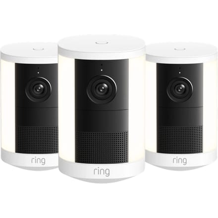 Ring Spotlight Camera 2e Generatie Batterij Wit 3-Pack